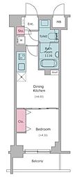 クレヴィアリグゼ西巣鴨 1DKの間取図画像