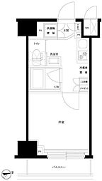ルーブル羽田西 1Kの間取図画像