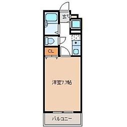 イーストパーク21 1Kの間取図画像