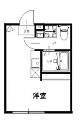 Holomua宝町 2階ワンルームの間取り
