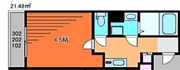 坂戸市末広町アパート 1Kの間取図画像
