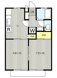 パークアベニューイトウ1 2DKの間取図画像