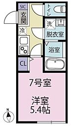 パークメゾン鷺沼 1Kの間取図画像