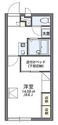 レオパレススプリング 1Kの間取図画像
