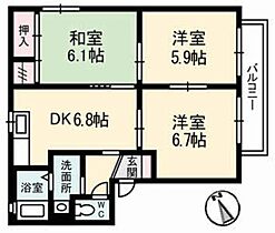 シャーメゾン　グリーンヒル　Ａ棟 A0202 ｜ 鳥取県鳥取市緑ケ丘２丁目8（賃貸アパート3DK・2階・54.07㎡） その2