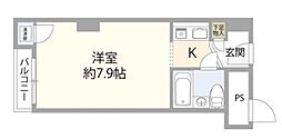シャルマン築地明石町 ワンルームの間取図画像