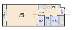 セラドン・グレイ 1Kの間取図画像