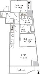 ルミーク門前仲町 2LDKの間取図画像