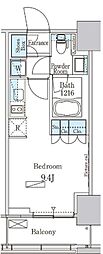 パークアクシス横濱関内スクエア ワンルームの間取図画像