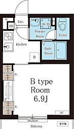 リブリ・アークパイン 1階1Kの間取り