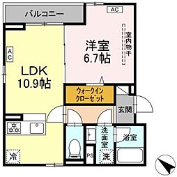 ディーソニア 1LDKの間取図画像