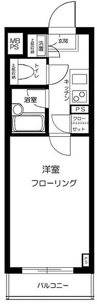 ルーブル神楽坂弐番館 ｜東京都新宿区矢来町(賃貸マンション1K・5階・20.25㎡)の写真 その2