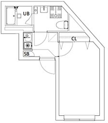 MAXIV CITY新江古田 1階1Kの間取り
