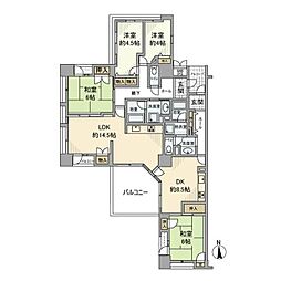 京王相模原線 稲城駅 バス5分 向陽台三丁目下車 徒歩5分の賃貸マンション 1階4LDKの間取り