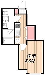 BHテラス東中野 1階1Kの間取り