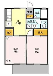 ポルク3 2Kの間取図画像