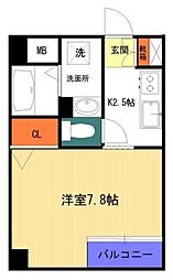 MarronTerrasse東小金井 1Kの間取図画像