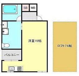 JR東海道・山陽本線 元町駅 徒歩12分の賃貸アパート 1階ワンルームの間取り
