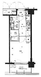 ハーモニーレジデンス武蔵小杉 5階1Kの間取り