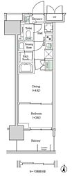 ブルックサイドレジデンス木場 2Kの間取図画像