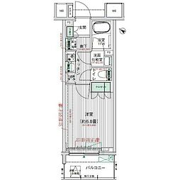 BPRレジデンス武蔵浦和 1Kの間取図画像