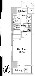プライムアーバン新百合ケ丘 1Kの間取図画像
