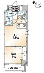 KDX千葉中央レジデンス 1LDKの間取図画像
