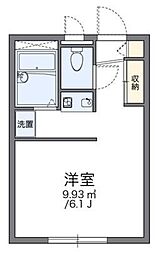 レオパレス初雁 2階1Kの間取り