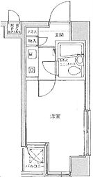 クリオ入谷壱番館 1Kの間取図画像