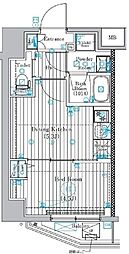 ミライズ錦糸町マーロ 1DKの間取図画像