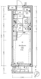 クラスタ笹塚 1Kの間取図画像