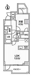 S-RESIDENCE千住大橋broad 1LDKの間取図画像