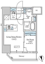 アーバネックス上野 1LDKの間取図画像