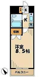 ストーク・ド・サンヒル 1Kの間取図画像