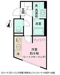 BRIO亀有 5階ワンルームの間取り