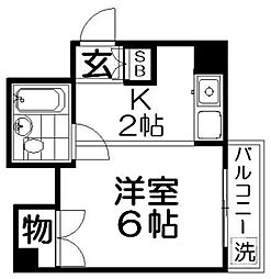 コーポはにわ池田 1Kの間取図画像