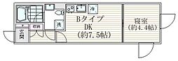 グランピア笹塚 4階1DKの間取り