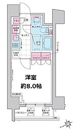ステラメゾン三軒茶屋 1Kの間取図画像