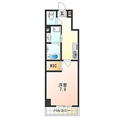 京阪本線 野江駅 徒歩5分の賃貸マンション 6階1Kの間取り