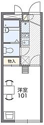レオパレスメルベーユ 1Kの間取図画像