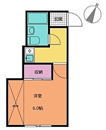 拝島ハイツ 1Kの間取図画像