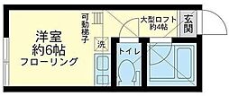 ユナイト鶴見コントレラスの杜 ワンルームの間取図画像