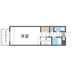 エステート・モア浄水通り 1Kの間取図画像