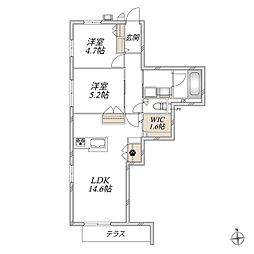 Maison de L'ecrin N 2LDKの間取図画像
