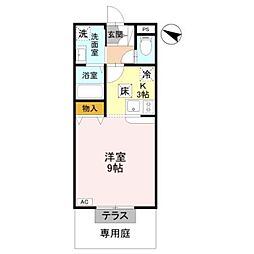 ドリーム狭山南KG棟 1Kの間取図画像