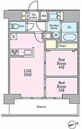 LIVIOMAISON大森WEST 2LDKの間取図画像