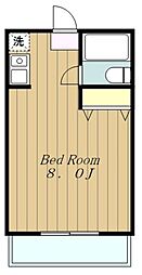 ロイヤルハイム ワンルームの間取図画像