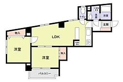 ミラベル関谷 8階2LDKの間取り