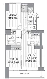 T'sgarden北柏1 2LDKの間取図画像