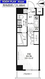 ステージグランデ大森アジールコート 3階1Kの間取り